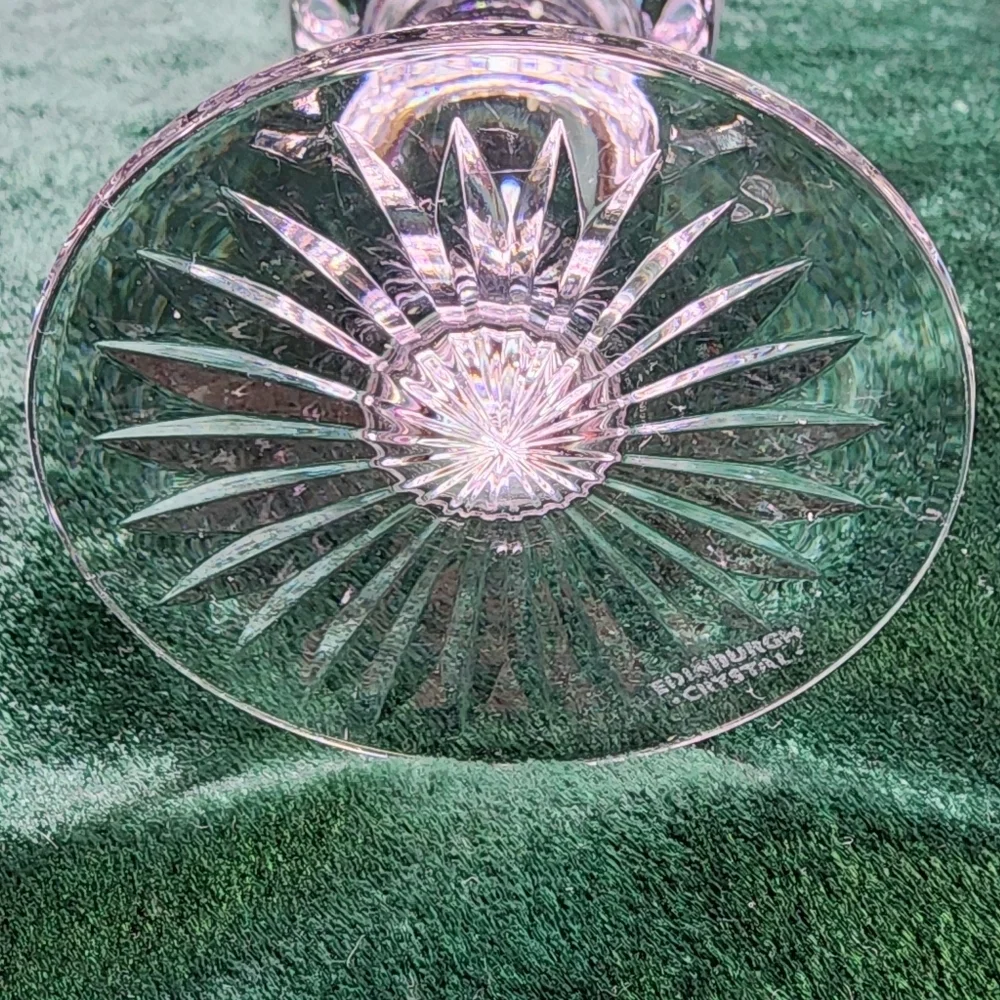 EDINBURGH CRYSTAL STAR OF EDINBURGH CLARET WINE GLASS MONOGRAM 